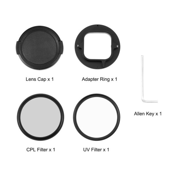 PULUZ 52mm CPL + UV Lens Filter with Adapter Ring for GoPro HERO12 Black / 11 Black / 11 Black Mini / 10 Black / 9 Black - Image 7