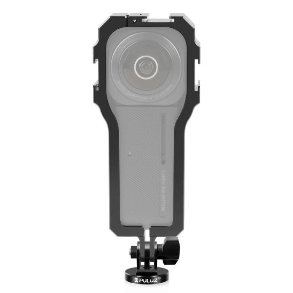 PULUZ Protective Cage Rig Housing Frame with Cold Shoe for Insta360 ONE RS 1-Inch 360 Edition (Black)