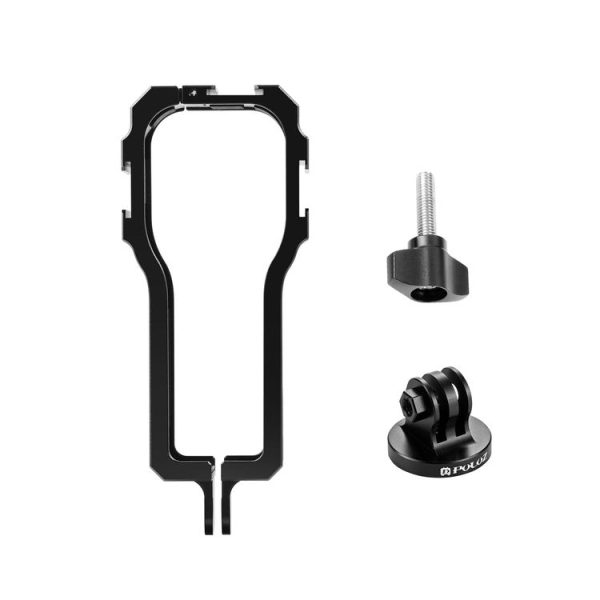 PULUZ Protective Cage Rig Housing Frame with Cold Shoe for Insta360 ONE RS 1-Inch 360 Edition (Black) - Image 7