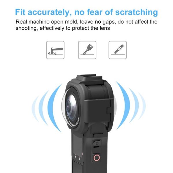 PULUZ Lens Guard Protective Cover for Insta360 ONE RS 1-Inch 360 Edition (Black) - Image 4