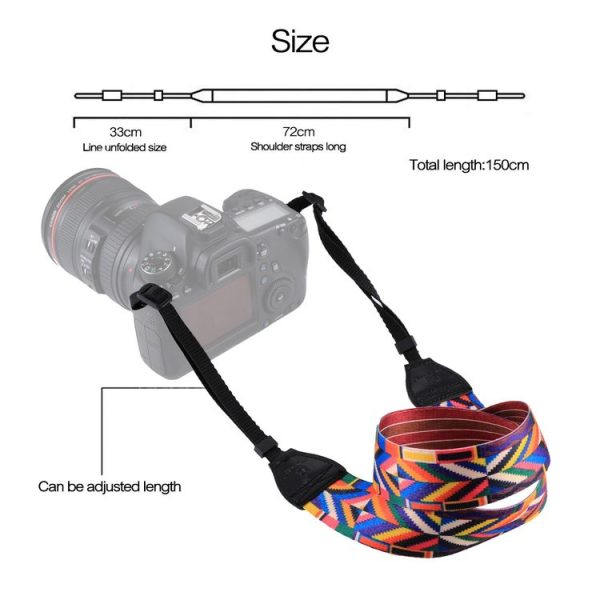 PULUZ Retro Ethnic Style Multi-color Series Shoulder Neck Strap Camera Strap for SLR / DSLR Cameras - Image 5