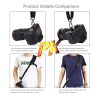PULUZ Quick Release Anti-Slip Soft Pad Nylon Breathable Curved Camera Strap with Metal Hook for SLR / DSLR Cameras - Image 8