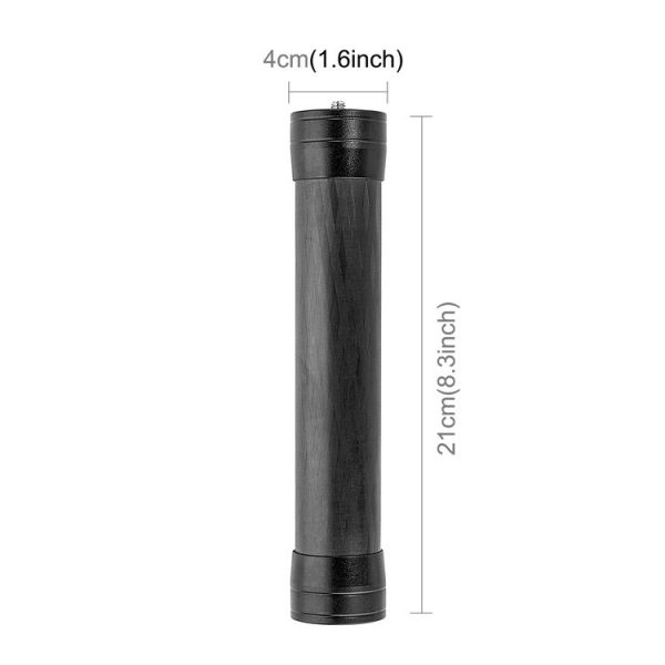 PULUZ 21cm Carbon Fiber Extension Monopod Stick for DJI / MOZA / Feiyu V2 / Zhiyun G5 Gimbal (Black) - Image 3
