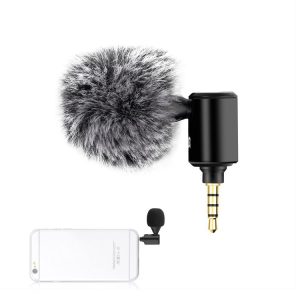 PULUZ 3.5mm Jack Mobile Phone Single Directional Adjustable Microphone (Black)