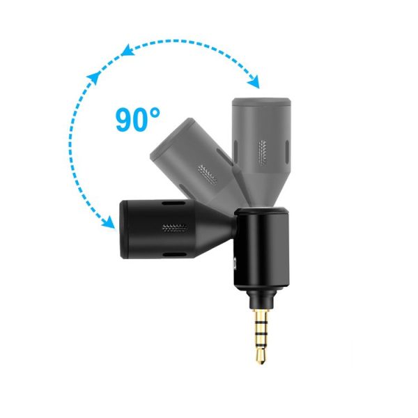 PULUZ 3.5mm Jack Mobile Phone Single Directional Adjustable Microphone (Black) - Image 3