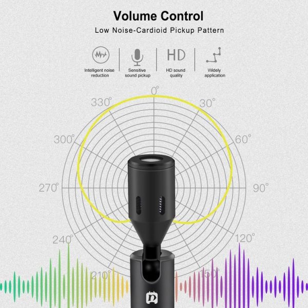 PULUZ 3.5mm Jack Mobile Phone Single Directional Adjustable Microphone (Black) - Image 4