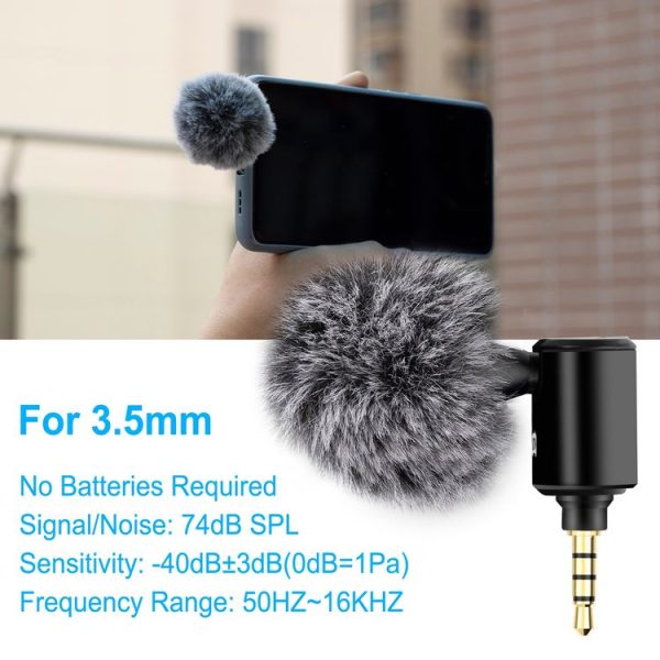 PULUZ 3.5mm Jack Mobile Phone Single Directional Adjustable Microphone (Black) - Image 7