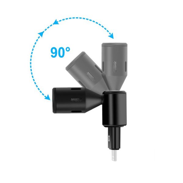 PULUZ 8PIN Jack Mobile Phone Omnidirectional Condenser Adjustable Microphone (Black) - Image 3