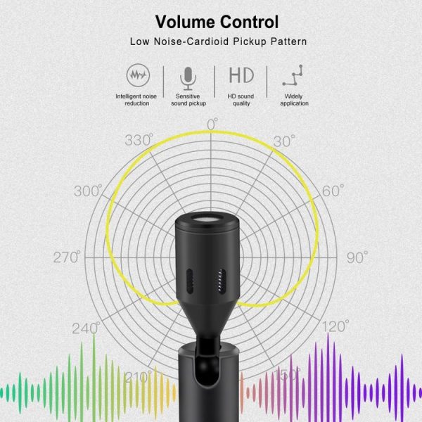 PULUZ 8PIN Jack Mobile Phone Omnidirectional Condenser Adjustable Microphone (Black) - Image 4
