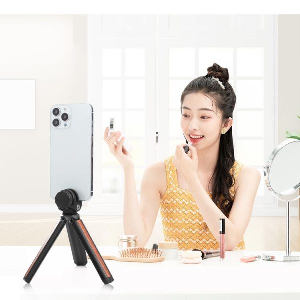 PULUZ Inlaid Wood Desktop Vlogging Live Tripod Holder (Black) - Image 5