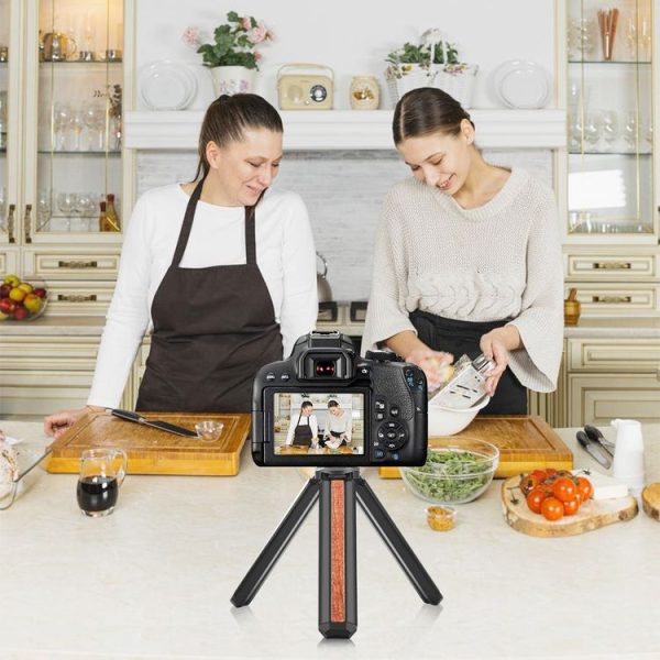 PULUZ Inlaid Wood Desktop Vlogging Live Tripod Holder (Black) - Image 6