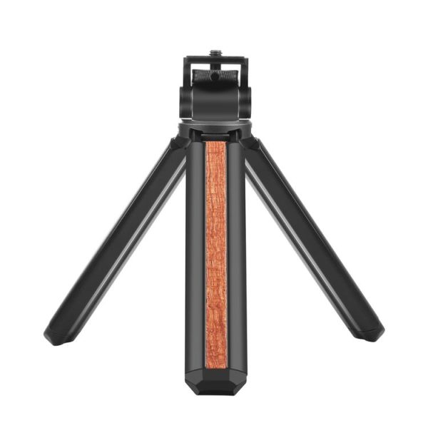 PULUZ Inlaid Wood Desktop Vlogging Live Tripod Holder with Tripod Head (Black) - Image 2