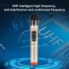 PULUZ UHF Wireless Dynamic Microphone with LED Display (Gold) - Image 6