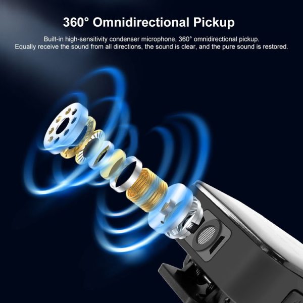 PULUZ Wireless Lavalier Microphone for iPhone / iPad, 8-Pin Receiver and Dual Microphones (Black) - Image 5