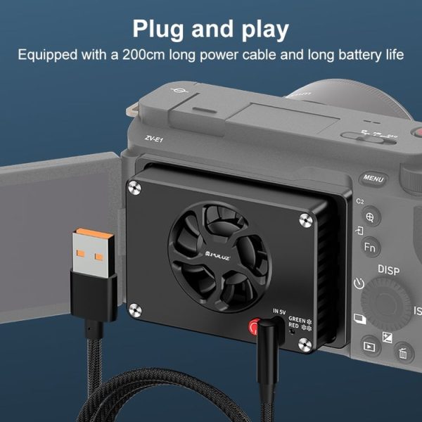 PULUZ Camera Cooling Fan Semiconductor Radiator for Sony / Canon / FUJIFILM / Nikon Cameras (Black) - Image 8