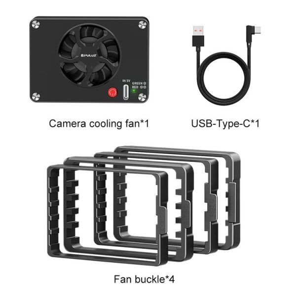 PULUZ Camera Cooling Fan Semiconductor Radiator for Sony / Canon / FUJIFILM / Nikon Cameras (Black) - Image 9