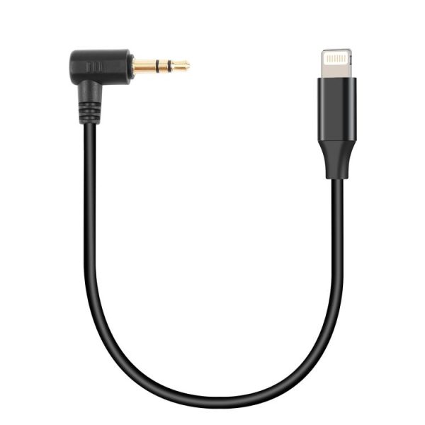PULUZ 3.5mm TRS Male to 8 Pin Male Live Microphone Audio Adapter Cable for PU3153 / PU3154 (Black) - Image 2