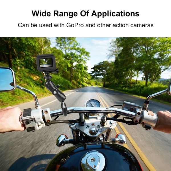 PULUZ Motorcycle Handlebar Fixed Mount U-Bolt Base Holder for GoPro and Other Action Cameras (Black) - Image 5