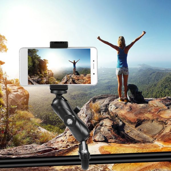 PULUZ Motorcycle Handlebar Fixed Mount U-Bolt Base Holder for GoPro and Other Action Cameras (Black) - Image 6