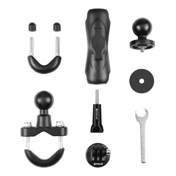 PULUZ Motorcycle Handlebar Fixed Mount U-Bolt Base Holder for GoPro and Other Action Cameras (Black) - Image 7