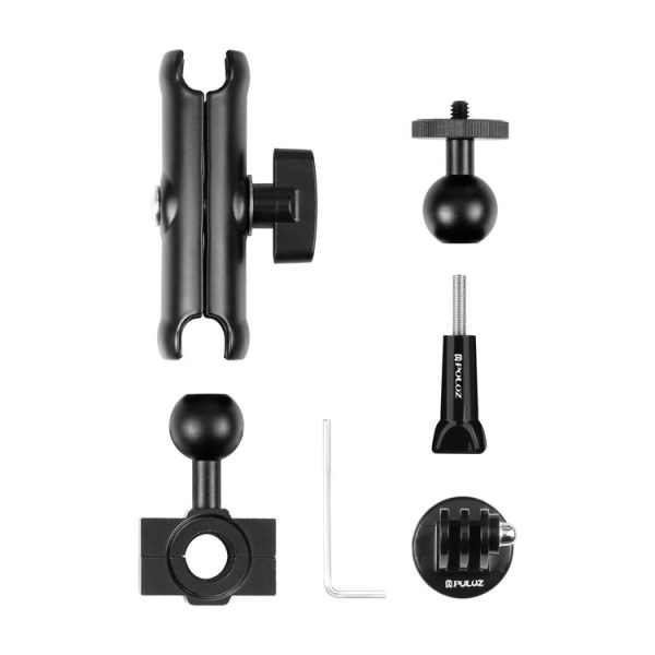 PULUZ Motorcycle Holder Rearview Mirror Fixed Mount for GoPro and Other Action Cameras (Black) - Image 7