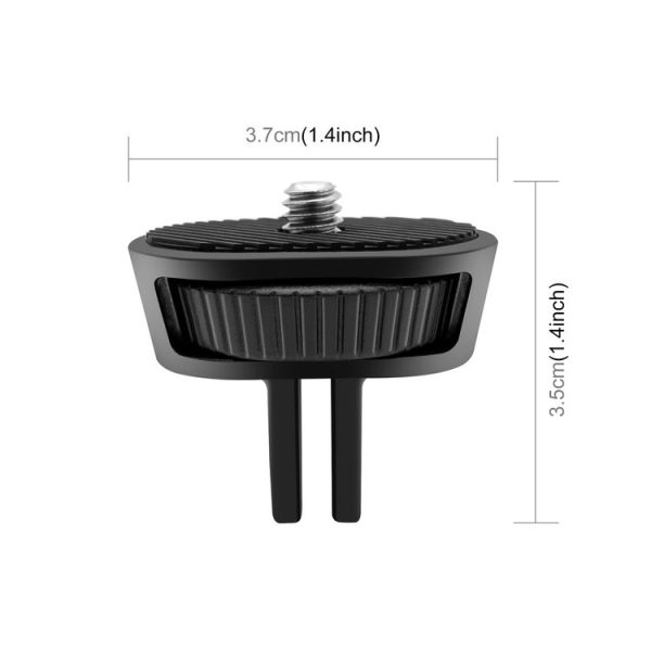PULUZ 1 / 4 inch Screw Adjustable ABS Action Camera Tripod Adapter (Black) - Image 3