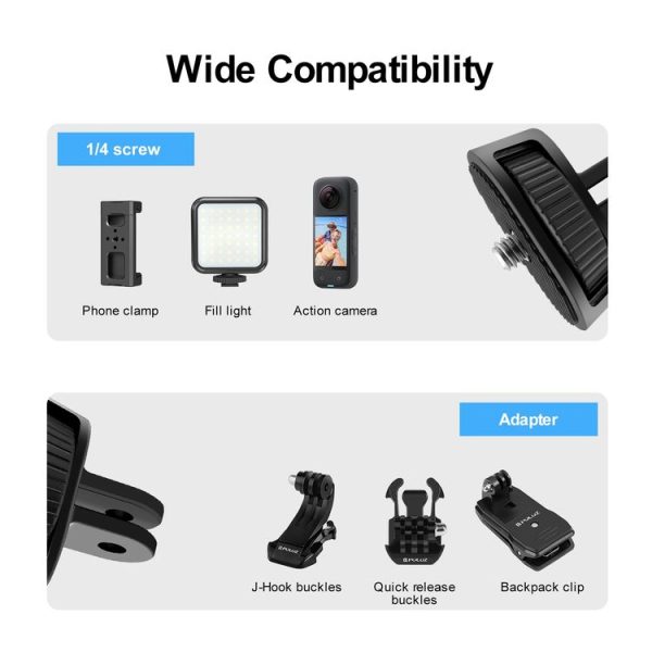PULUZ 1 / 4 inch Screw Adjustable ABS Action Camera Tripod Adapter (Black) - Image 5