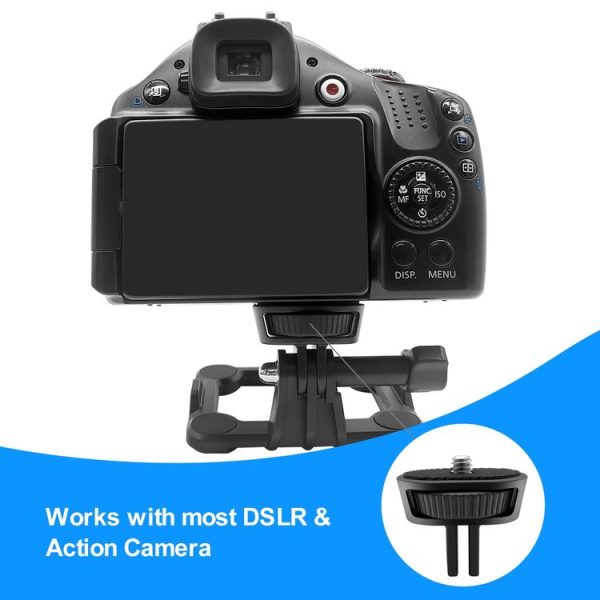 PULUZ 1 / 4 inch Screw Adjustable ABS Action Camera Tripod Adapter (Black) - Image 6