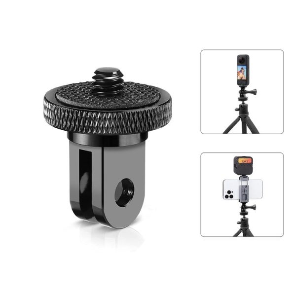 PULUZ 1 / 4 inch Screw Metal Tripod Mount Action Camera Adapter (Black)