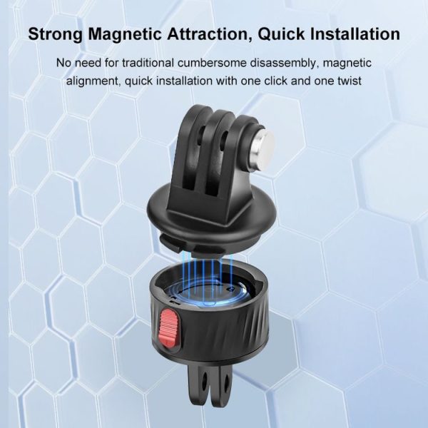 PULUZ Action Camera Magnetic Base Adapter (Black) - Image 4