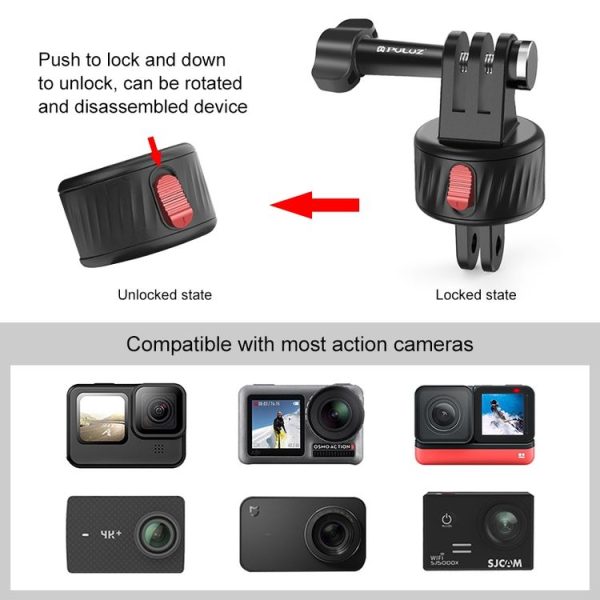 PULUZ Action Camera Magnetic Base Adapter (Black) - Image 6