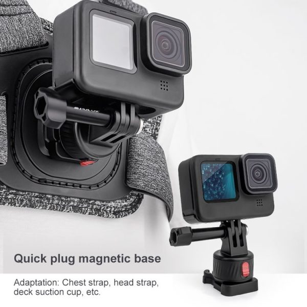 PULUZ Action Camera Quick Release Magnetic Base Adapter (Black) - Image 3