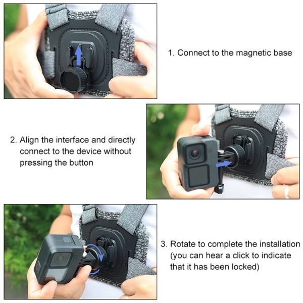 PULUZ Action Camera Quick Release Magnetic Base Adapter (Black) - Image 7