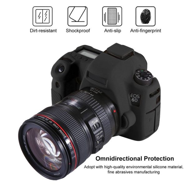 PULUZ Soft Silicone Protective Case for Canon EOS 6D (Black) - Image 4