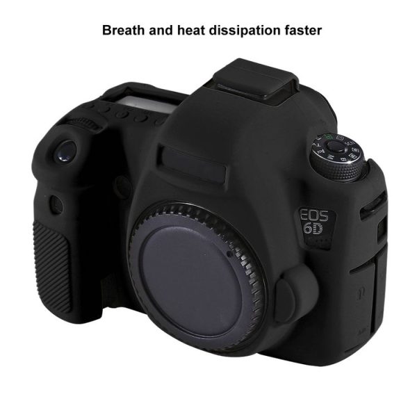 PULUZ Soft Silicone Protective Case for Canon EOS 6D (Black) - Image 6