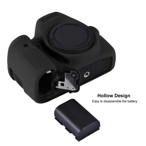 PULUZ Soft Silicone Protective Case for Canon EOS 6D (Black) - Image 7