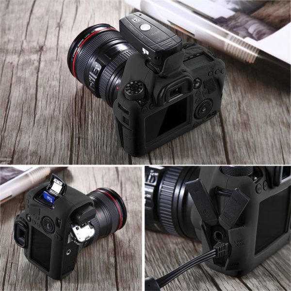 PULUZ Soft Silicone Protective Case for Canon EOS 6D (Black) - Image 9