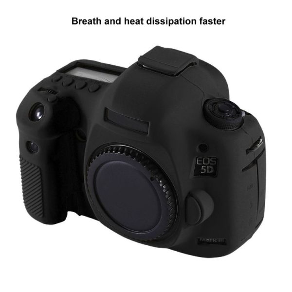 PULUZ Soft Silicone Protective Case for Canon EOS 5D Mark III / 5D3 (Black) - Image 6