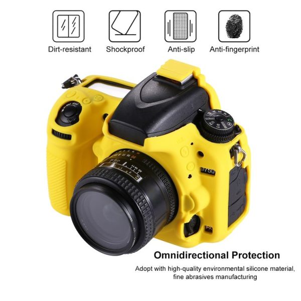 PULUZ Soft Silicone Protective Case for Nikon D750 (Yellow) - Image 4