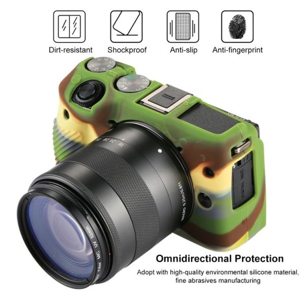 PULUZ Soft Silicone Protective Case for Canon EOS M3 (Camouflage) - Image 4