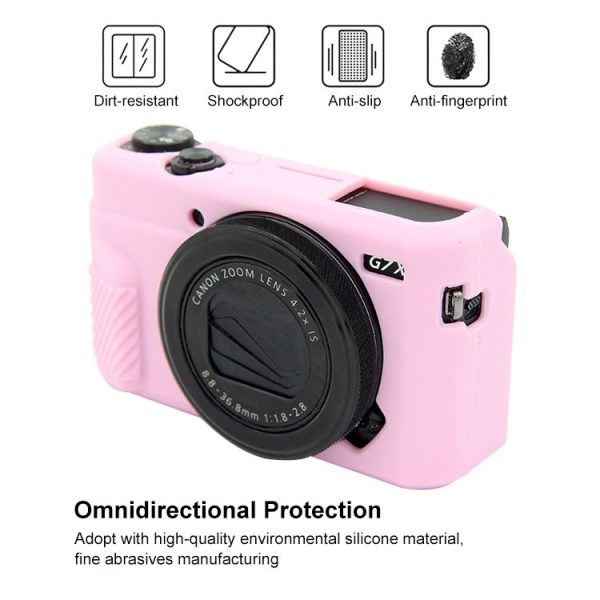 PULUZ Soft Silicone Protective Case for Canon EOS G7 X Mark II (Pink) - Image 4