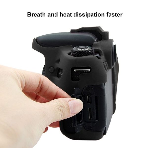 PULUZ Soft Silicone Protective Case for Canon EOS 77D (Black) - Image 5