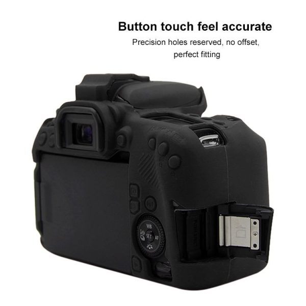 PULUZ Soft Silicone Protective Case for Canon EOS 77D (Black) - Image 6