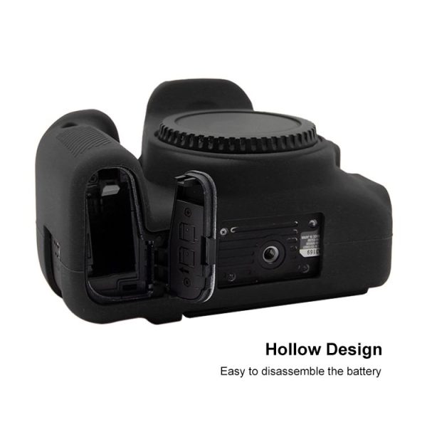 PULUZ Soft Silicone Protective Case for Canon EOS 77D (Black) - Image 7