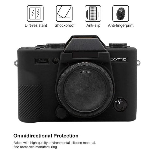 PULUZ Soft Silicone Protective Case for FUJIFILM XT10 (Black) - Image 4