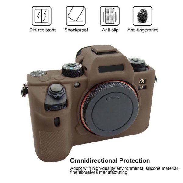 PULUZ Soft Silicone Protective Case for Sony A9 (ILCE-9) / A7 III / A7R III (Coffee) - Image 4