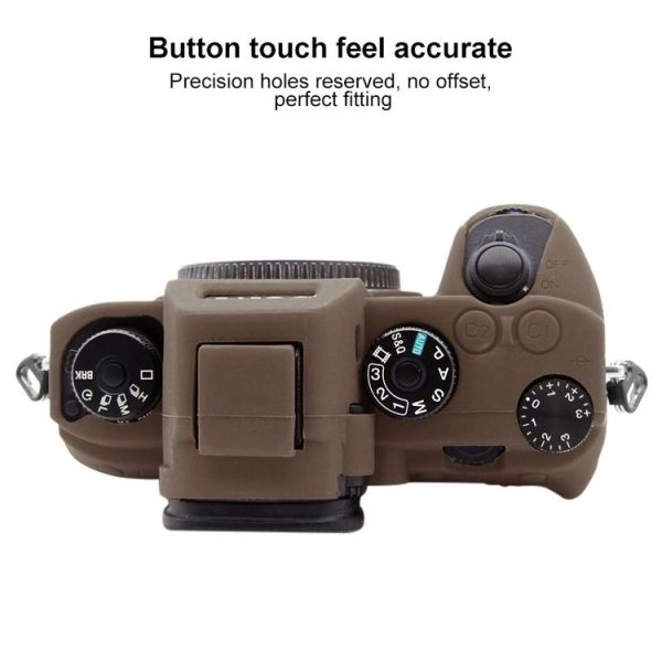 PULUZ Soft Silicone Protective Case for Sony A9 (ILCE-9) / A7 III / A7R III (Coffee) - Image 5