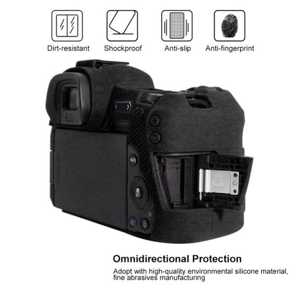 PULUZ Soft Silicone Protective Case for Canon EOS R (Black) - Image 4
