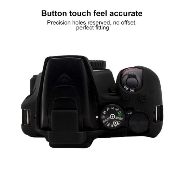 PULUZ Soft Silicone Protective Case for Nikon D3500 (Black) - Image 5