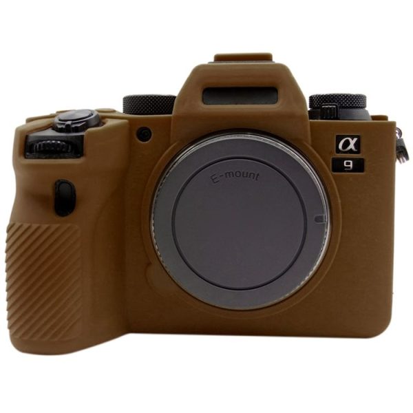 PULUZ Soft Silicone Protective Case for Sony ILCE-9M2 / Alpha 9 II / A92 (Coffee) - Image 2